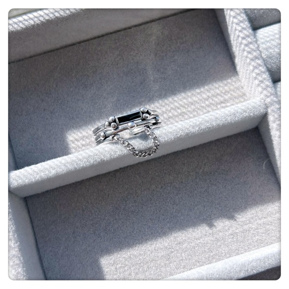 ✨NEW LAUNCH✨925 stamped silver Super Cool style adjustable ring for women girl - Picture 5 of 8